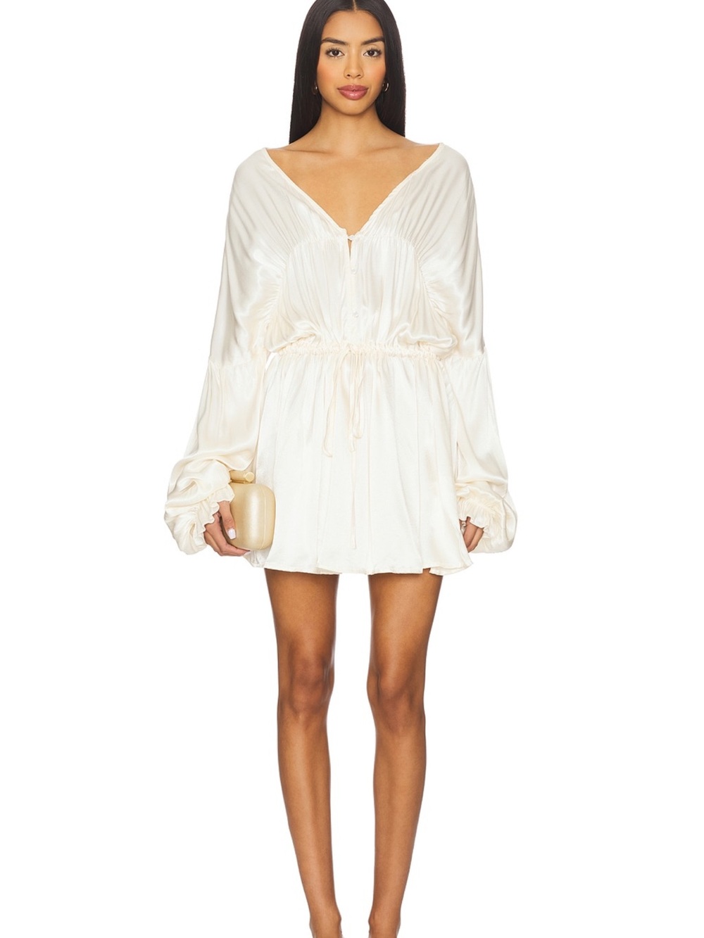 SNDYS BALI MINI DRESS IN OYSTER